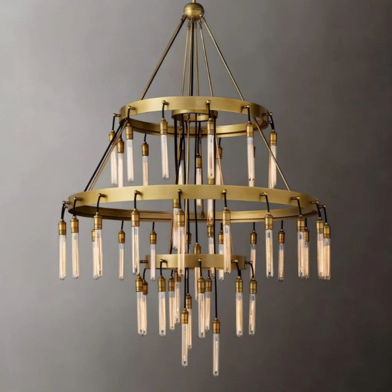 Sidero 3-Tier Round Chandelier, three-tier