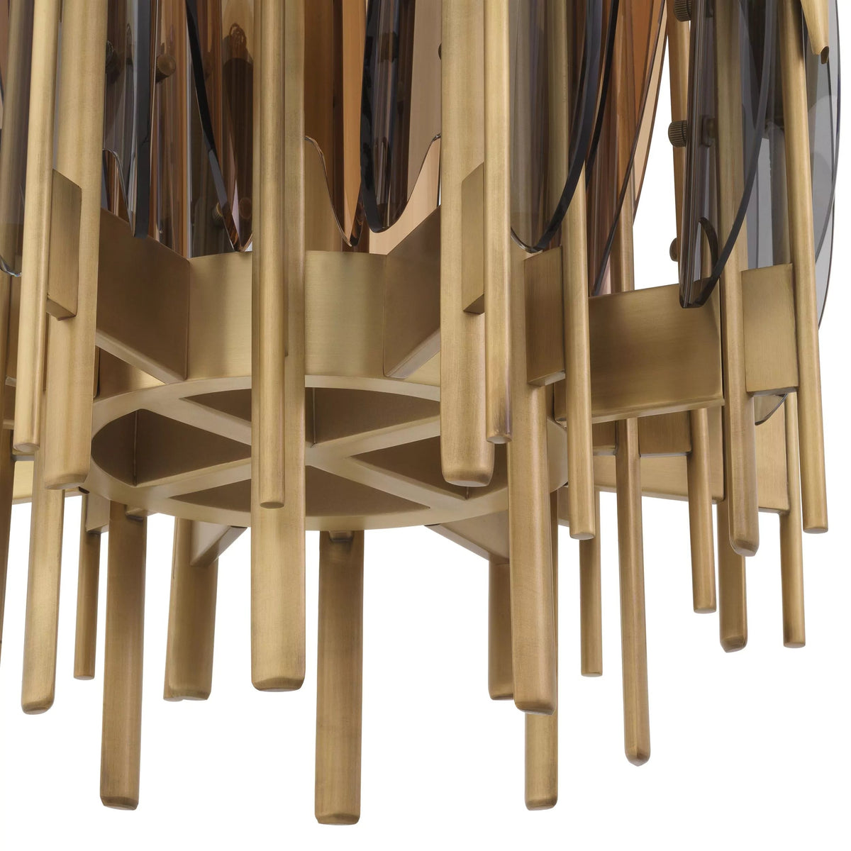 Eternity Vertical Modern Brass Chandelier Antique Brass/Bronze Highlight Finish) - view 4