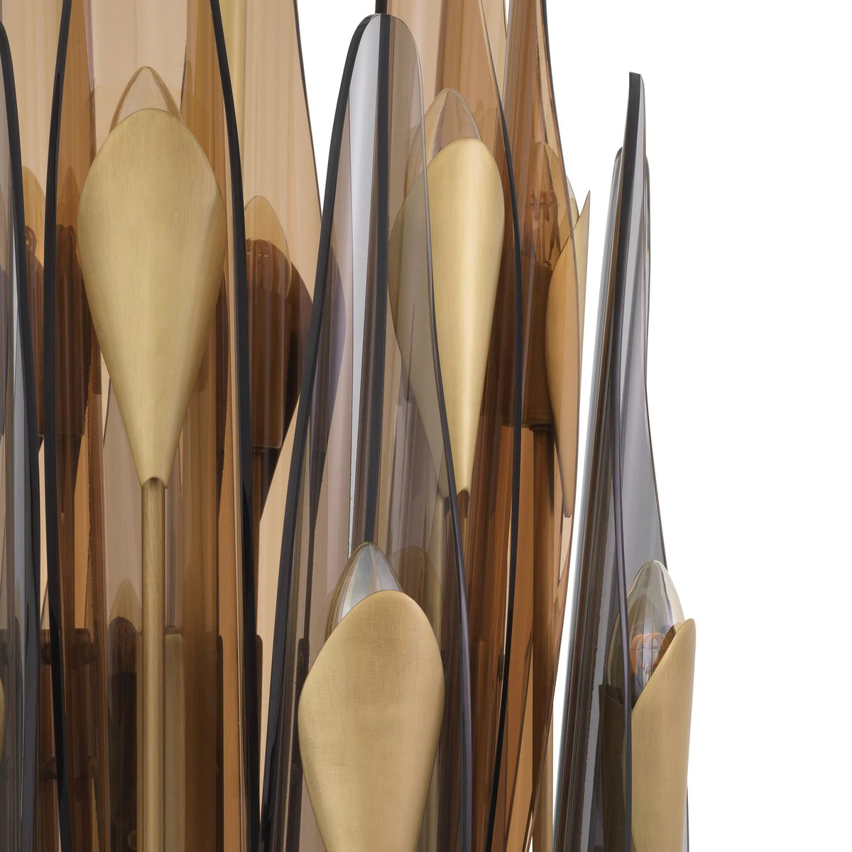 Eternity Vertical Modern Brass Chandelier Antique Brass/Bronze Highlight Finish) - view 3