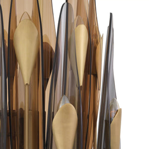 Eternity Vertical Modern Brass Chandelier Antique Brass/Bronze Highlight Finish) - view 3