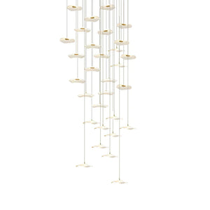 Small Acrylic Lotus Leaves LED Creative Modern Staircase Chandelier - view 6