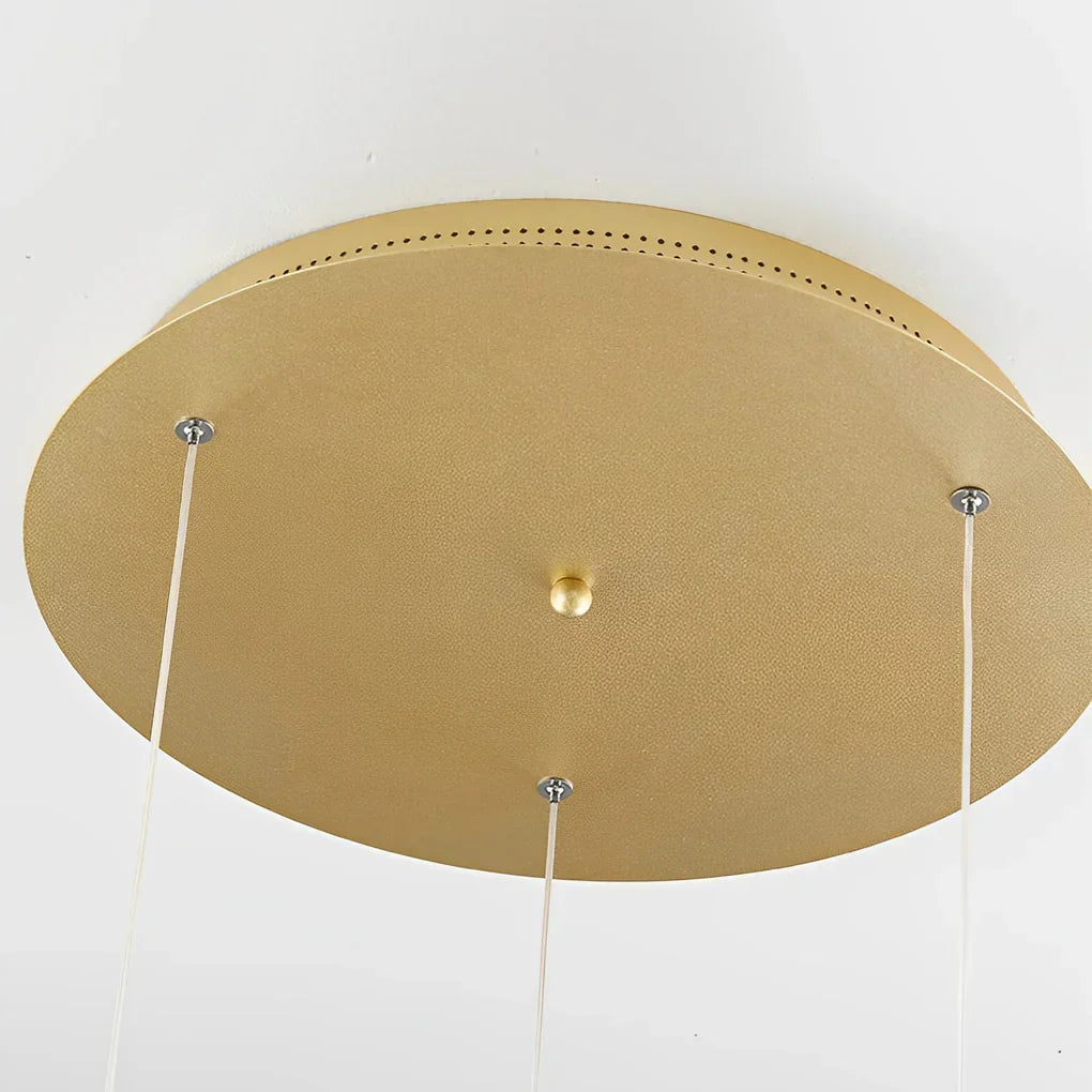 Small Acrylic Lotus Leaves LED Creative Modern Staircase Chandelier - view 13