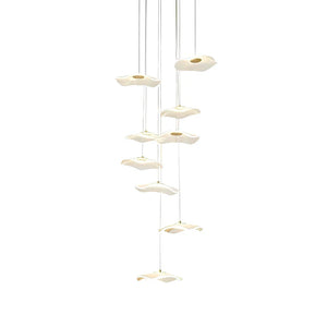 Small Acrylic Lotus Leaves LED Creative Modern Staircase Chandelier