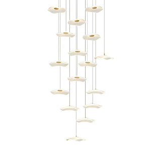 Small Acrylic Lotus Leaves LED Creative Modern Staircase Chandelier - view 3