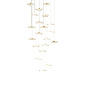 Small Acrylic Lotus Leaves LED Creative Modern Staircase Chandelier - view 4