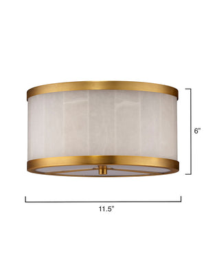 Small Upsala Alabaster Flush Mount Ceiling Light - view 2