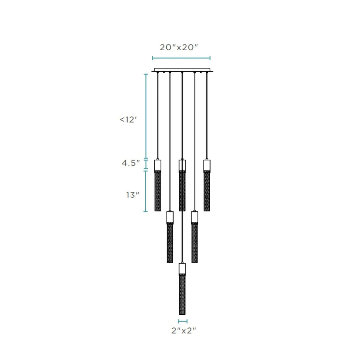 Sparkling Night Cylinder Chandelier 13 Light - view 7