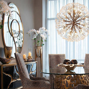 Spherical Thirty-Light Stone Quartz Chandelier - view 2