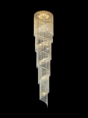 Spiral 36-Light Modern Glass Chandelier - view 2