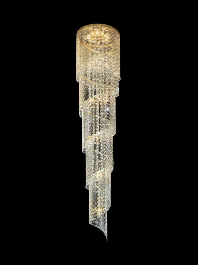 Spiral 36-Light Modern Glass Chandelier - view 2