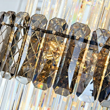 Spiral High Ceiling Light Fixture Long Crystal Chandelier For Foyer Staircase/ Living Room - view 5
