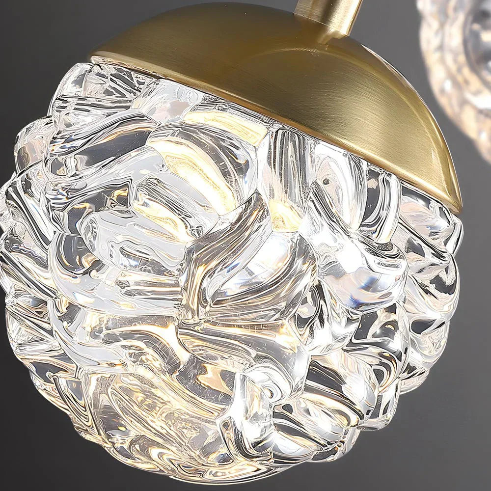 Spiral Pineapple Multi Glass Ball Staircase Chandelier - view 11