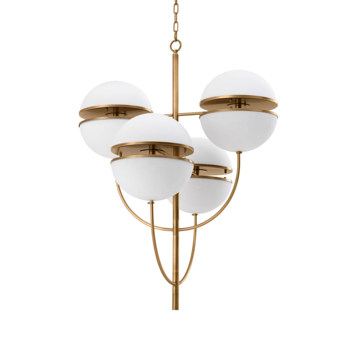 Cooper Modern Brass Chandelier - Brass - view 2