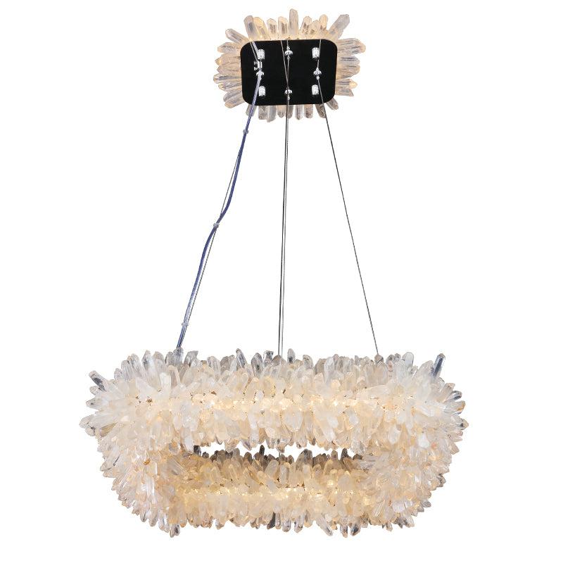 Vosa Crystal Cluster Square Modern Chandelier - view 5