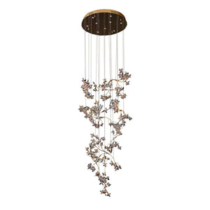 Modern Staircase Chandelier Crystal Hollow Rotating Ceiling Light - view 6