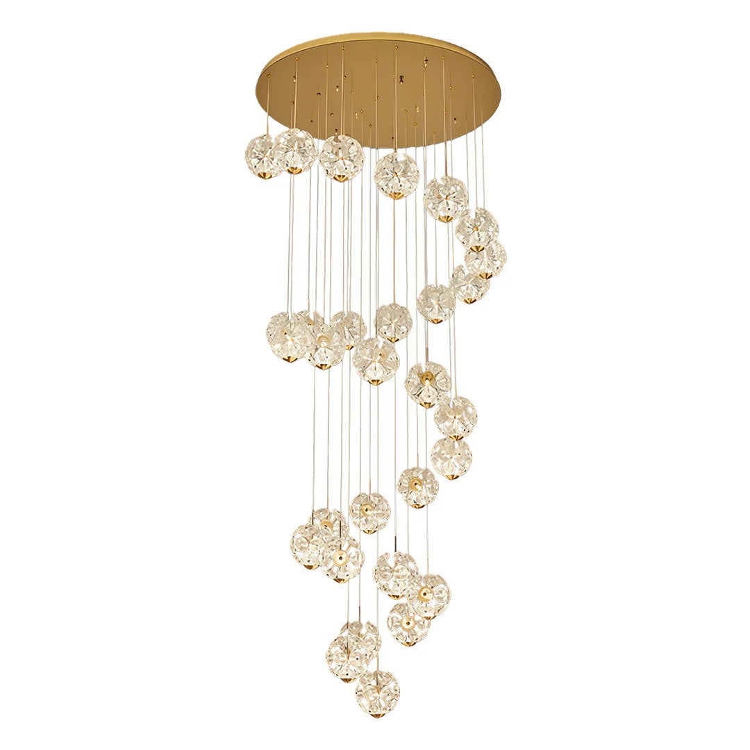 Staircase Crystal Chandelier Modern Luxury High Ceiling Light - view 9
