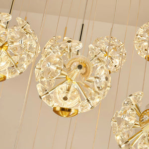 Staircase Crystal Chandelier Modern Luxury High Ceiling Light - view 5