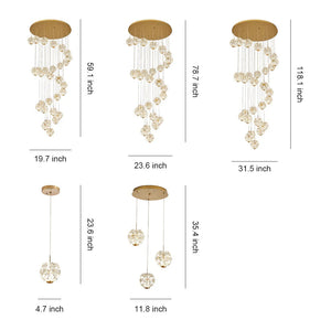 Staircase Crystal Chandelier Modern Luxury High Ceiling Light - view 11
