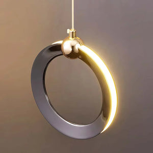 Staircase Lighting Chandelier LED Ring Cluster Rotating Ceiling Light - view 17