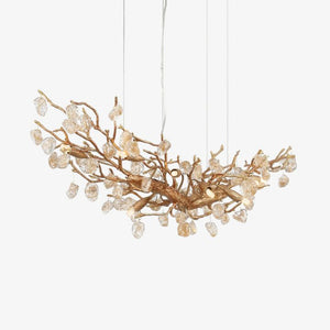 Stone Crystal Brass Dining Room Chandelier - view 8