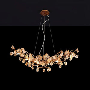 Stone Crystal Brass Dining Room Chandelier - view 7
