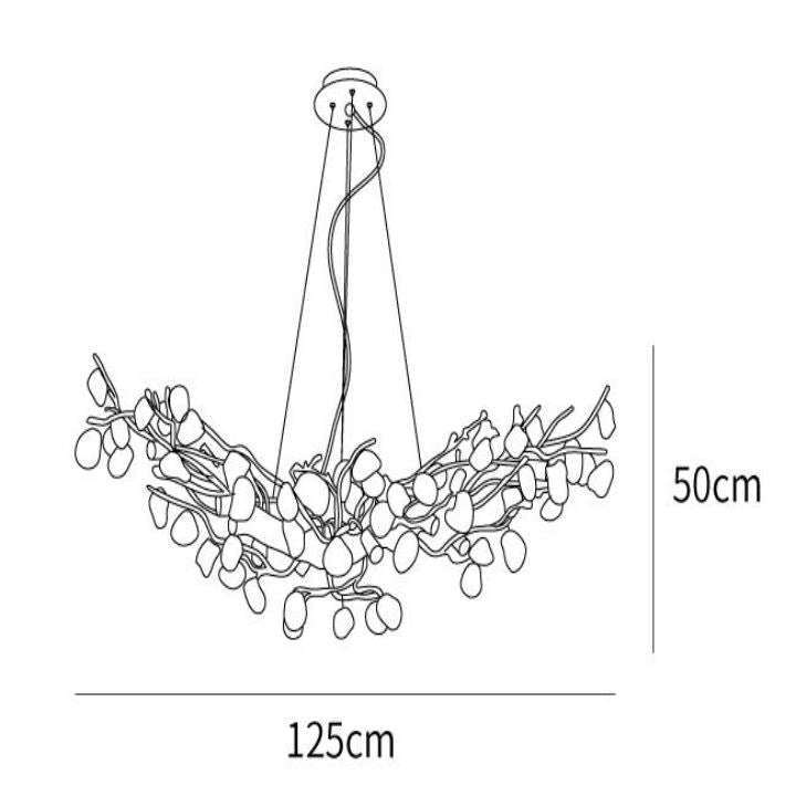 Stone Crystal Brass Dining Room Chandelier - view 9