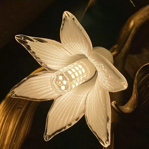 Stylish Colored Glaze Flower Crystal Chandelier - view 5