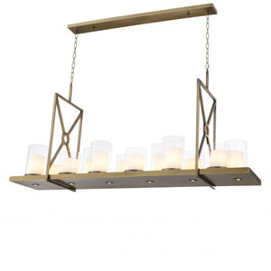 Summit Modern Chandelier - Steel/Brass - view 4
