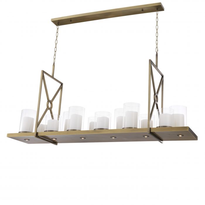 Summit Modern Chandelier - Steel/Brass - view 6