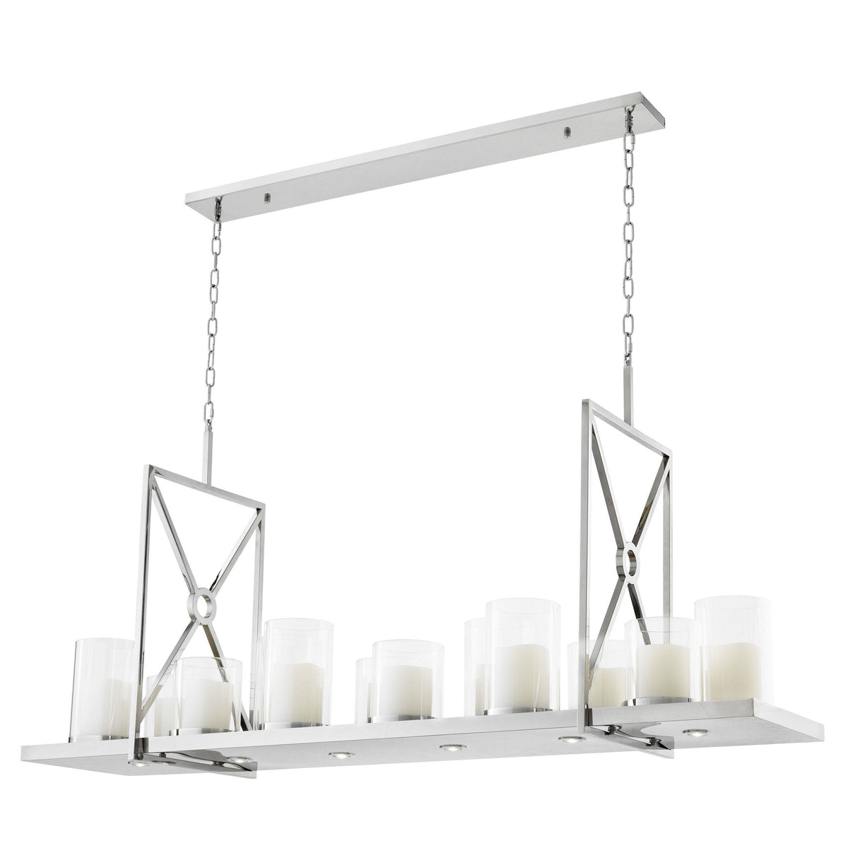 Summit Modern Chandelier - Steel/Brass - view 3