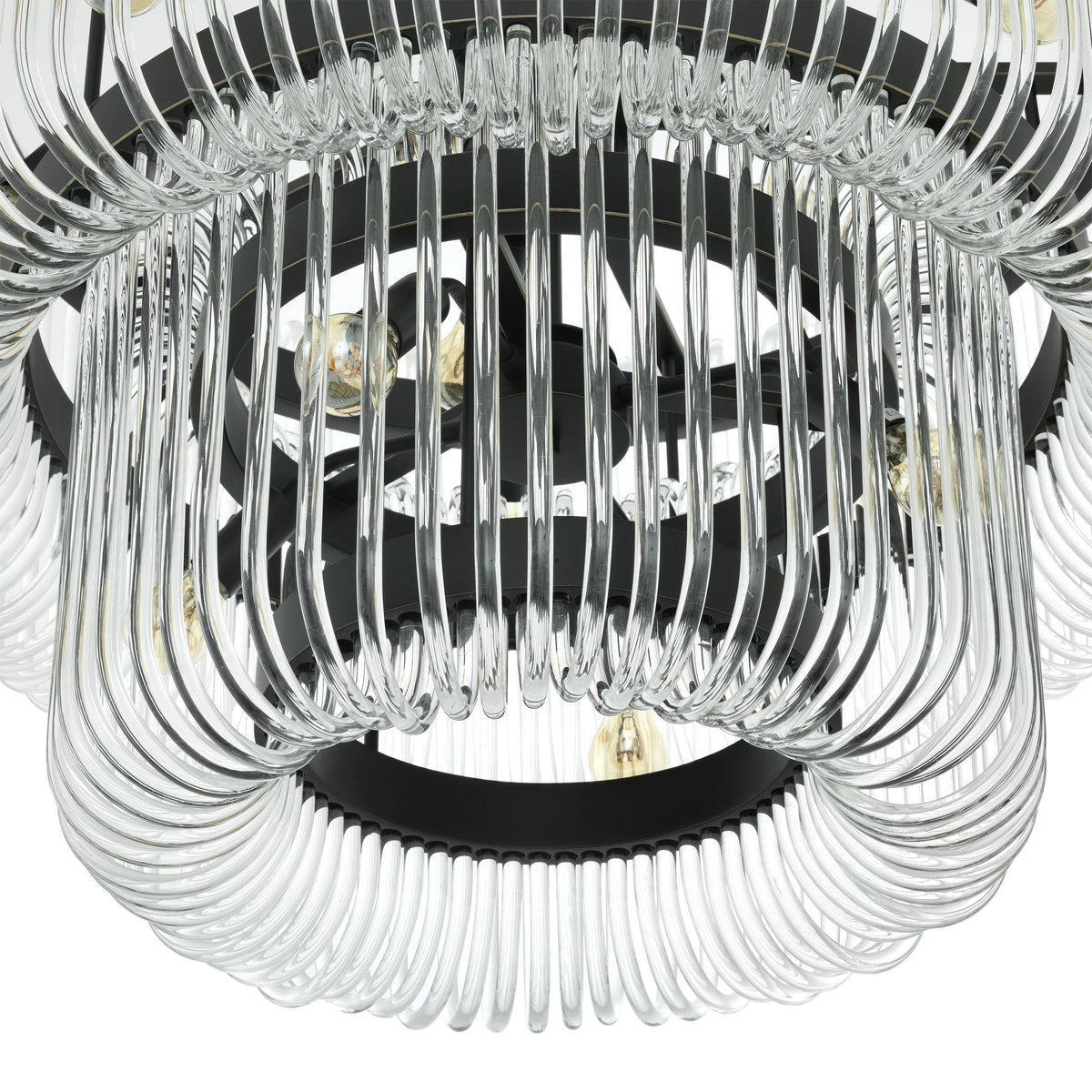 Sutton House Modern Glass Chandelier - Bronze - view 5