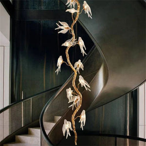 Swallow Glass Long Tree Branch  Chandelier - view 4