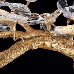 Swallow Glass Tree Branch Round Chandelier - view 5