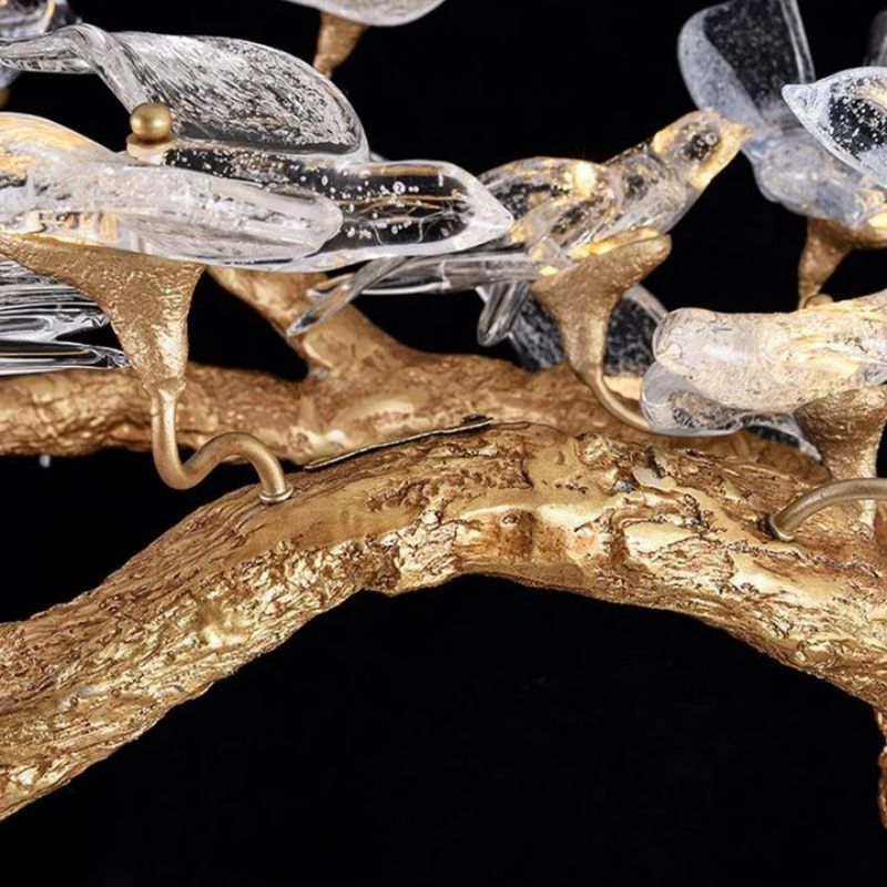Swallow Glass Tree Branch Round Chandelier - view 5