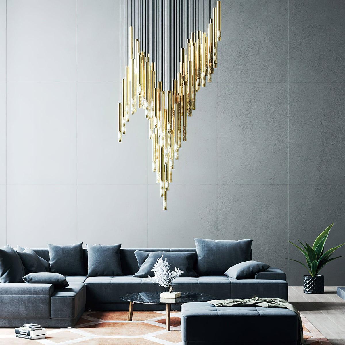 Galaxy Symphony Orchestra Meteor Shower Crystal Spiral Chandelier - view 2