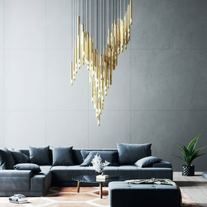 Galaxy Symphony Orchestra Meteor Shower Crystal Spiral Chandelier - view 2