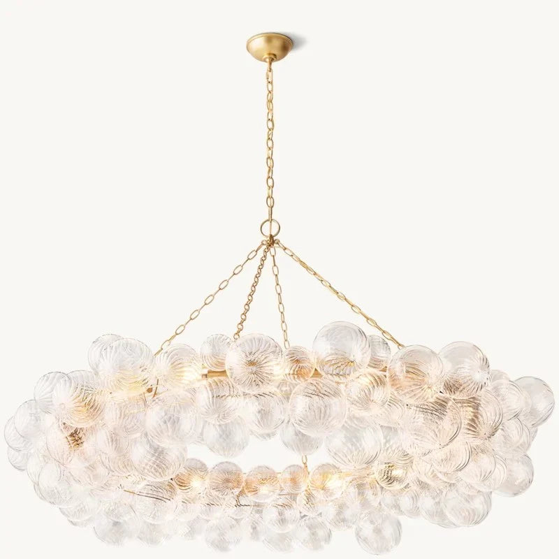 Tammy Ring Glass Ball Chandelier 63"