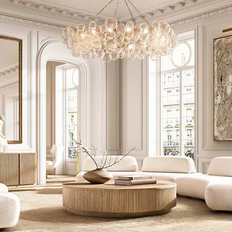 Tammy Ring Glass Ball Chandelier 63" - view 6
