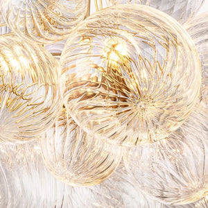 Tammy Round Glass Ball Chandelier 24" - view 7