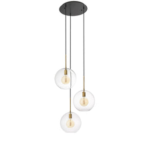 Eternity 3-Light Modern Brass Chandelier - Brass/Bronze - view 2