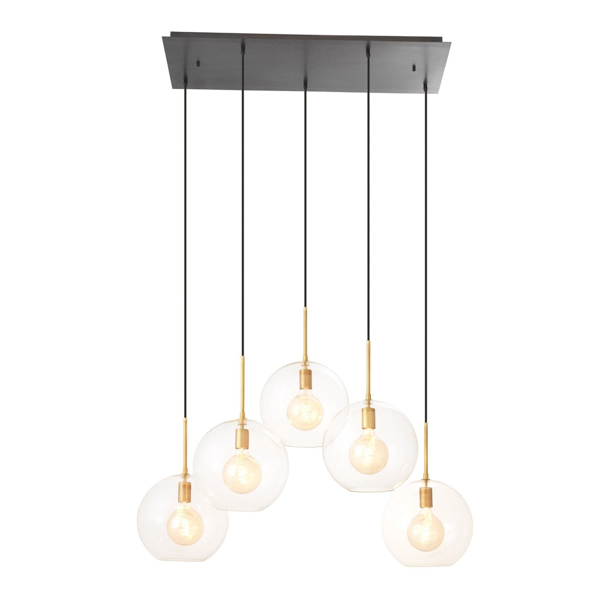 Eternity 5-Light Modern Brass Chandelier - Brass/Bronze - view 2