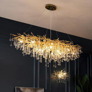 Stunning Tree Branch Crystal Chandelier with Clear Teardrop-shaped for Living/Dining Room - view 3