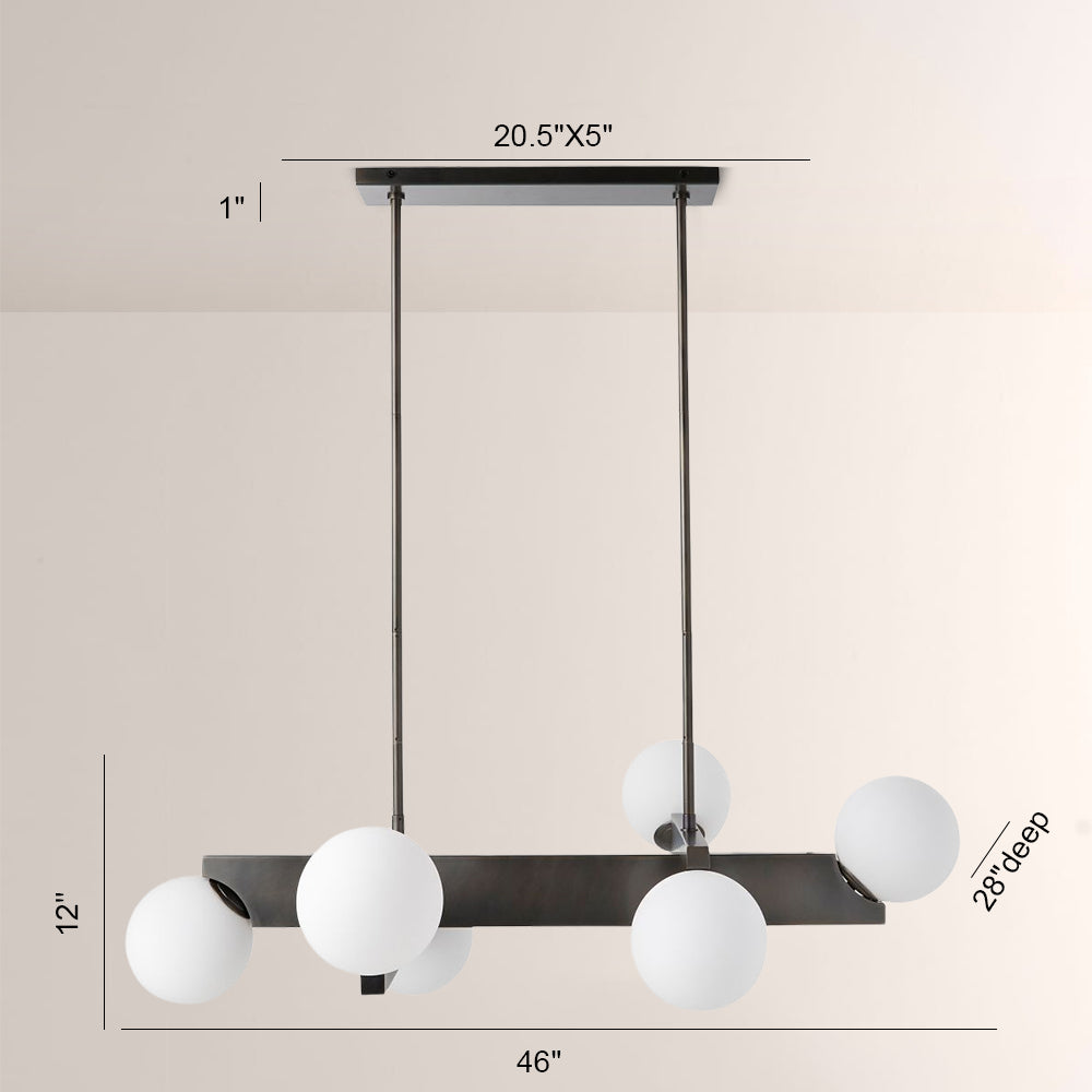Thera Globe Linear Chandelier - view 7