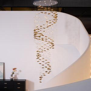 Galaxy Tidal Art Glass Crystal Spiral Chandelier - view 92