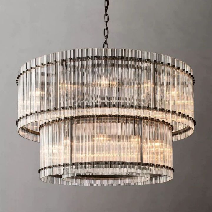 Tina Two-Tier Luxury Round Chandelier 48" - view 2