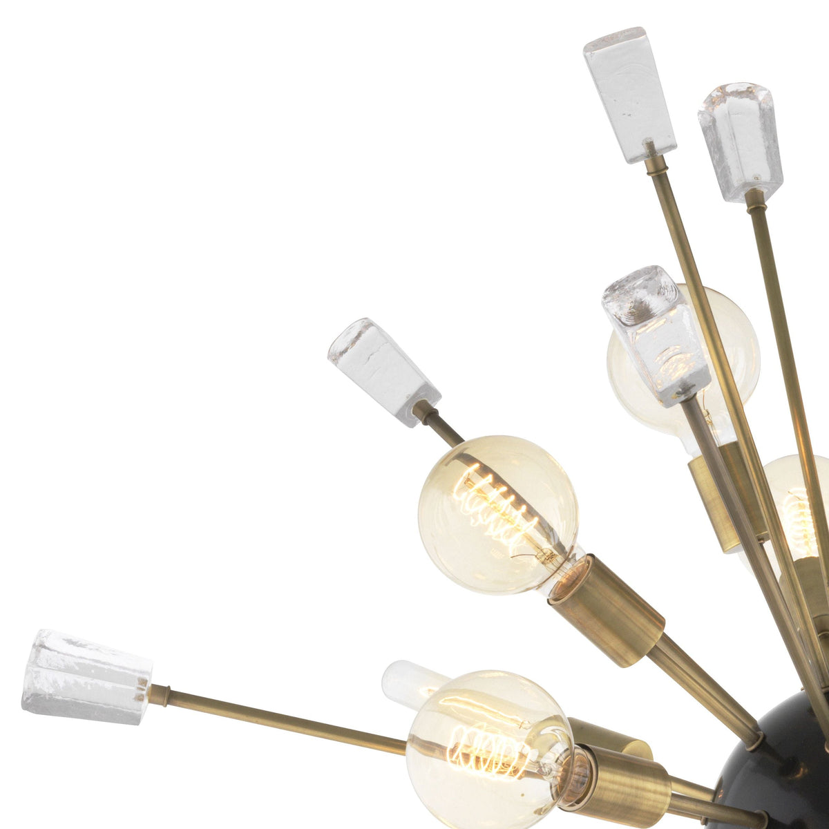 Pluto Modern Brass Chandelier S/L - Black/Brass - view 2