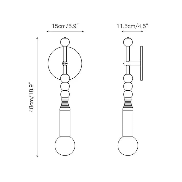 Toam Wall Lamp, brass wall sconce - view 22