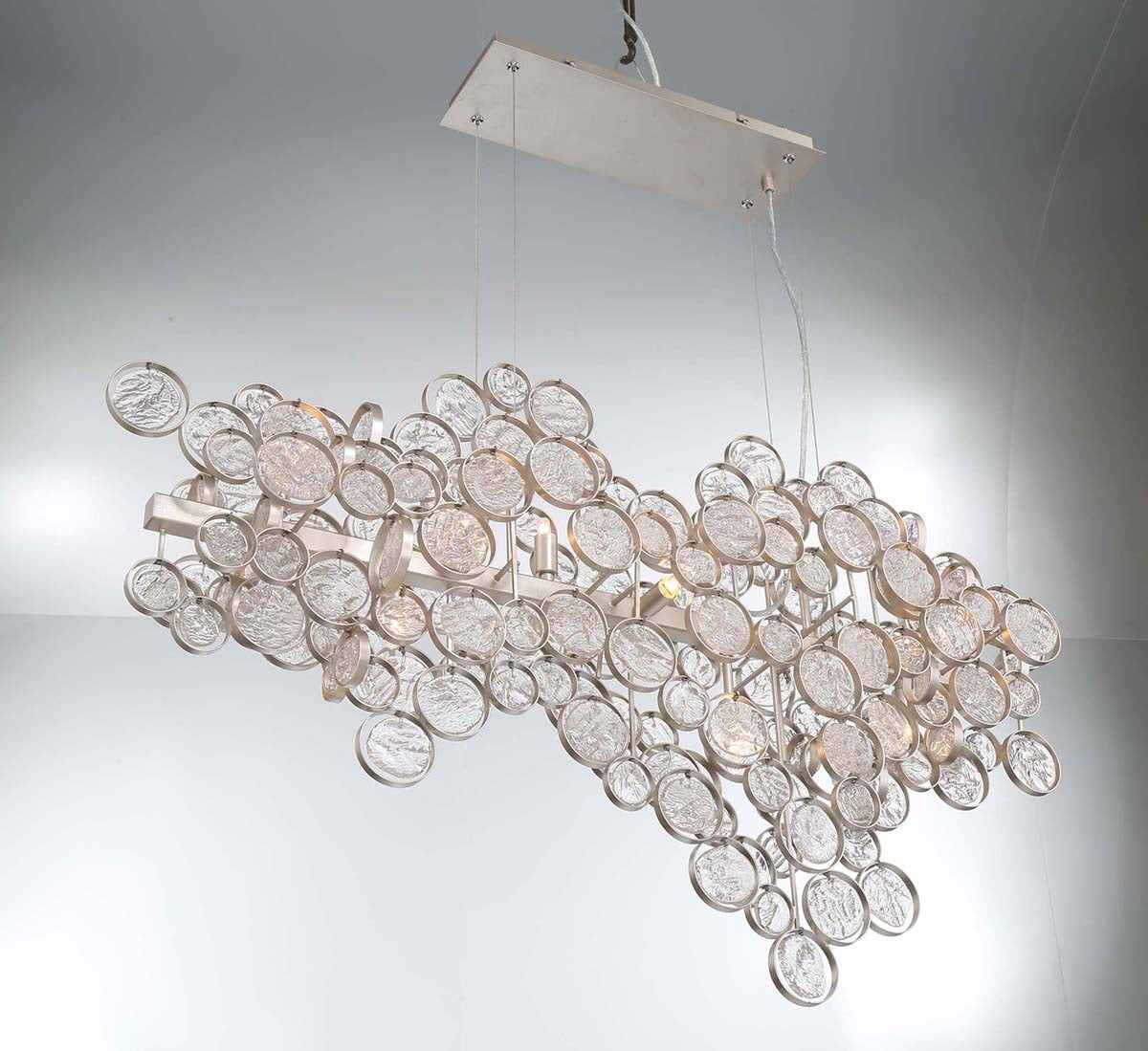 Mirella Trento Clustered Glass Linear Chandelier - view 7