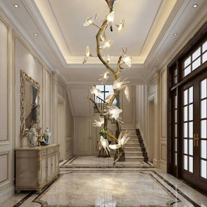 Crissy Branch Brass Bird Branch Staircase Chandelier - view 5