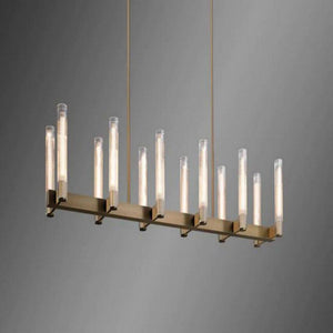 Chantelle Linear Chandelier 60", brass - view 3